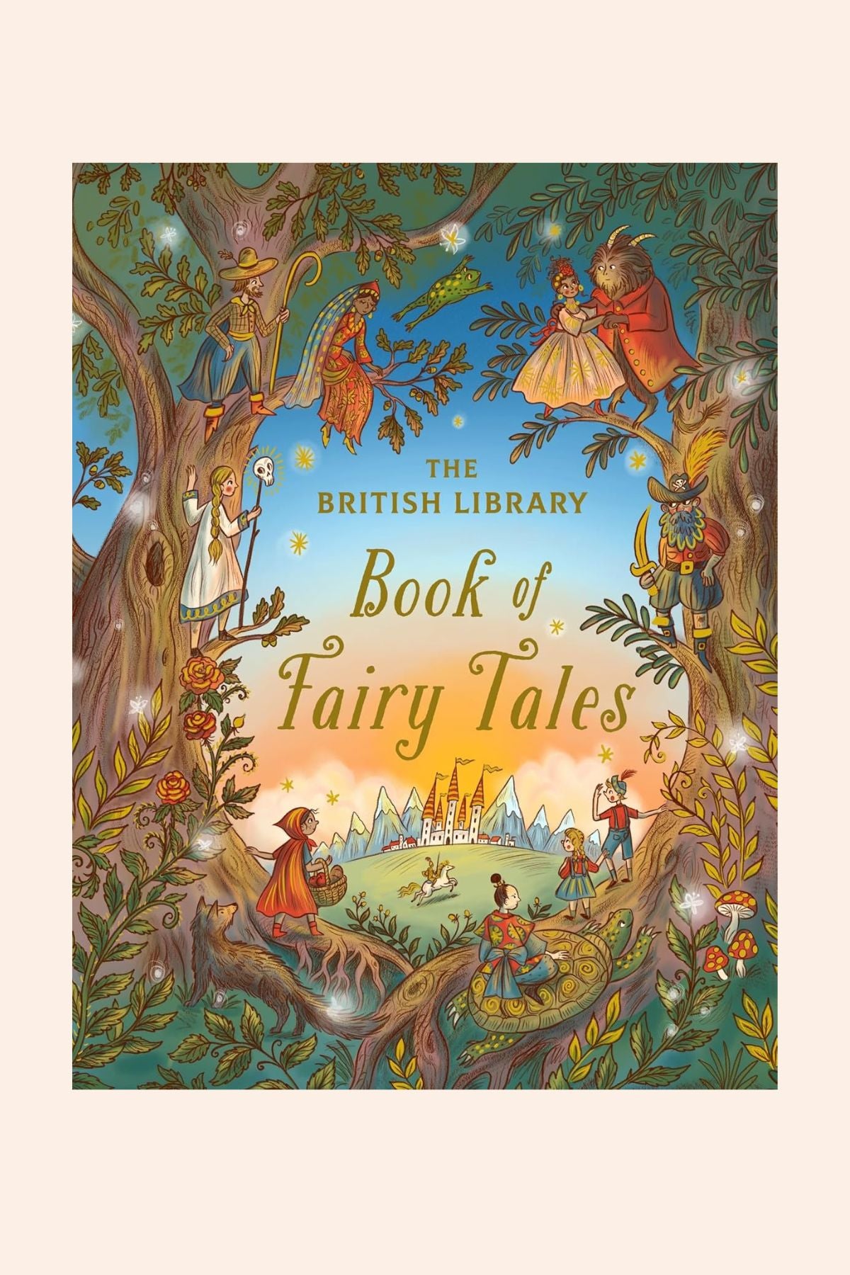 The British Library: Book of Fairy Tales - Strawberries & Cream - Ingrid Lewis - Designer
Cover of 'The British Library Book of Fairy Tales' with fairy tale characters and trees.