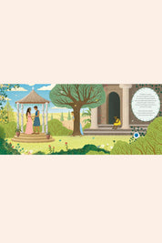 The Story Orchestra: A Midsummer Night's Dream - Strawberries & Cream - Ingrid Lewis - Designer
Illustration of a garden scene with people and architectural elements.