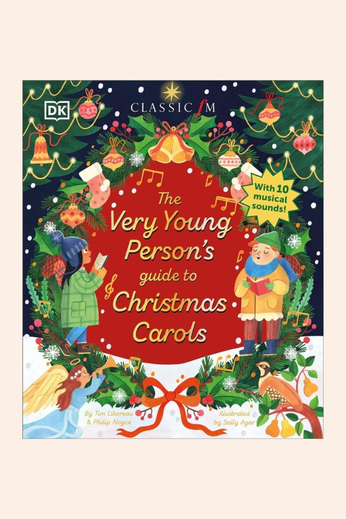 The Very Young Person's Guide to Christmas & Carols - Strawberries & Cream - Ingrid Lewis - Designer 
Book cover of 'The Very Young Person's Guide to Christmas Carols' with festive design and DK logo.