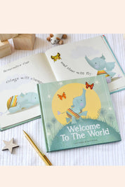 Welcome To The World - Strawberries & Cream - Ingrid lewis - DesignerChildren's book with elephant illustrations and text.