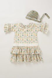 Pastry Dress in Flower Chess Liberty Print