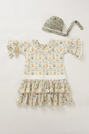 Pastry Dress in Flower Chess Liberty Print