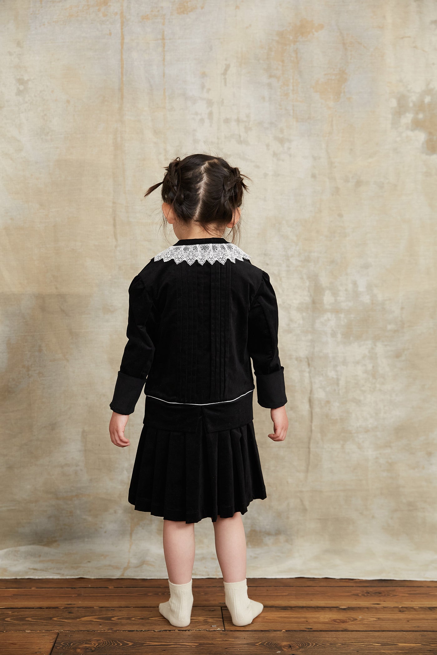 Pretzel Dress in Black Corduroy