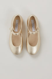 Mary Jane In Gold Leather