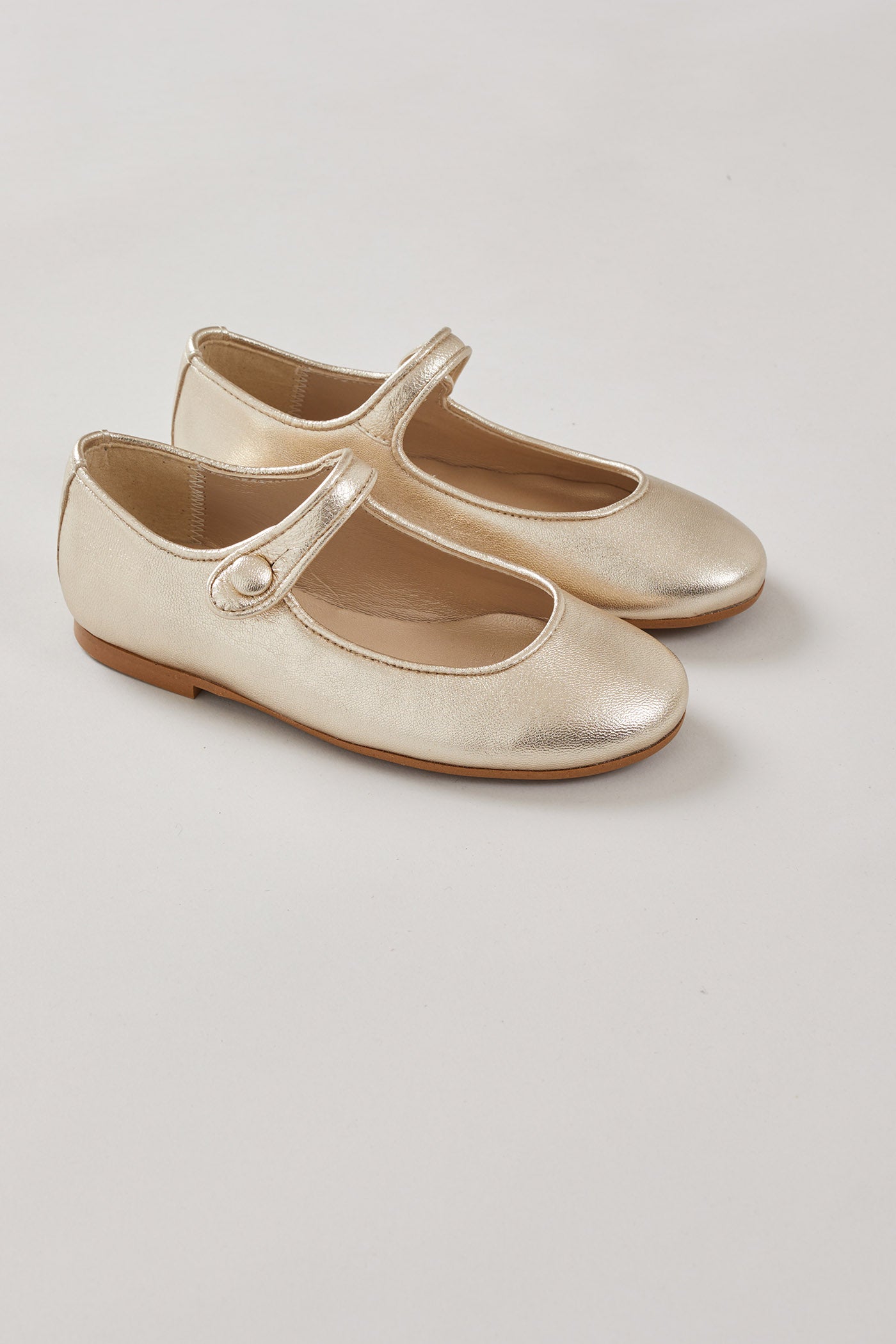 Mary Jane In Gold Leather