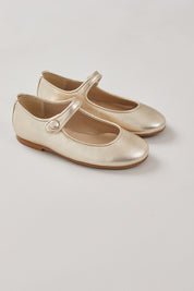 Mary Jane In Gold Leather